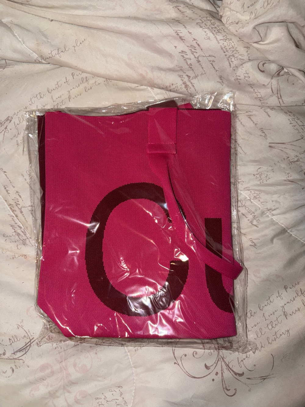 Two-toned Pink Curves by Sean Brown tote